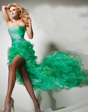 

free shipping 2016 new fashion hot scalloped short front long back dress to party evening gown sexy beading crustal prom dresses