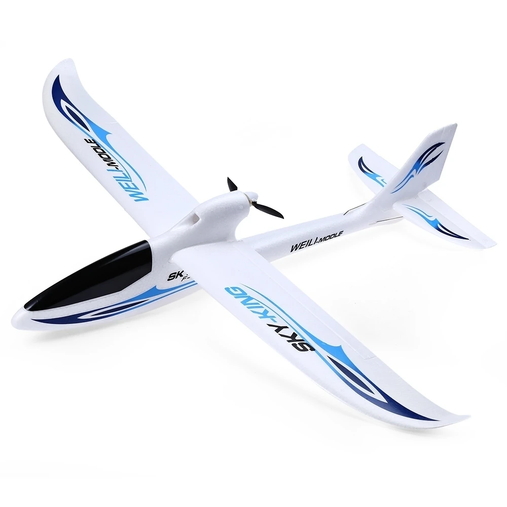WLtoys F959 Sky King RC самолет 3CH 2,4 ГГц перезаряжаемая батарея Li-Po беспроводной пульт дистанционного управления самолет с ДУ самолет - Цвет: Blue Original Box