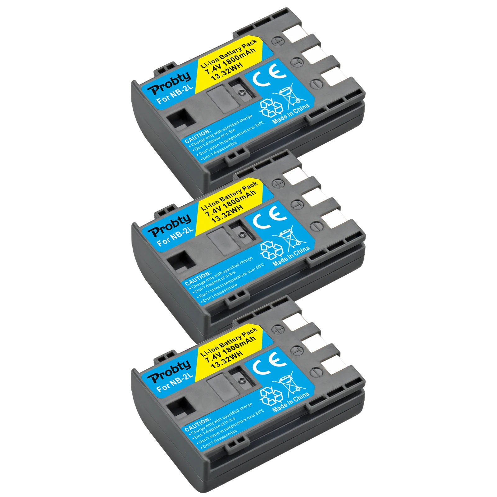 3Pcs Probty Nb-2Lh Nb-2L Nb 2L Batteria Ricaricabile Per Canon Powershot S80 S70 S60 S50 S45 S40 S30 G9 G7 Dc420 Dc410 Macchina Fotografica