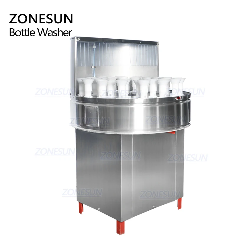 ZONESUN ZS-WB32 Washing Machines Adjustable External Bottle Flushing Semi-automatic Milk wine Juice Bottles Rinsing Machine