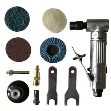 Meuleuse d'angle pneumatique de 1/4 pouces, Machine de meulage à 90 degrés, polisseuse à découper, ensemble d'outils de gravure avec clé