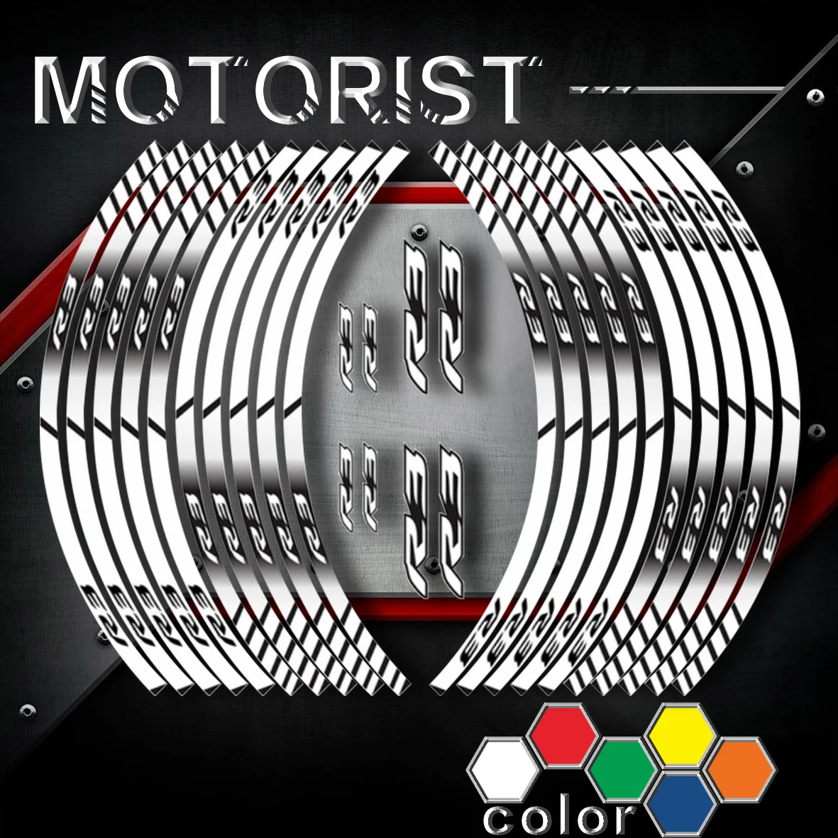 

Motorcycle Stickers inner wheel reflective decoration rim stripes decals For YAMAHA r3 a kit of 10 stripes sticker