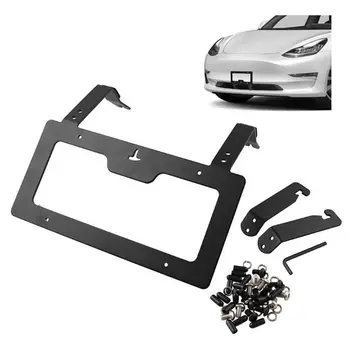 

Car Front License Plate Mounting Holder Accessories for Tesla Model 3 Car License Plate Frame Vehicles Sponge Shock Pads