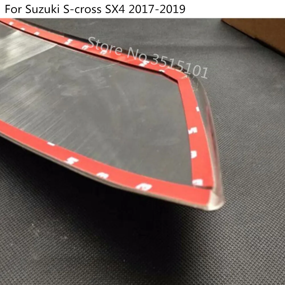 Для Suzuki S Cross SX4 2017 2018 2019 2020 задняя дверь из нержавеющей стали номерной знак бампер