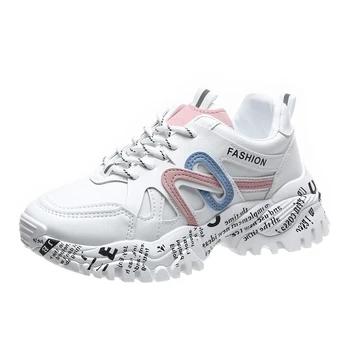 

Woman Platform Fashion Sneakers 5cm Chunky Casual Shoes Brand Dad Shoes 2020 Designers Woman Tenis Basket Female Comfortable