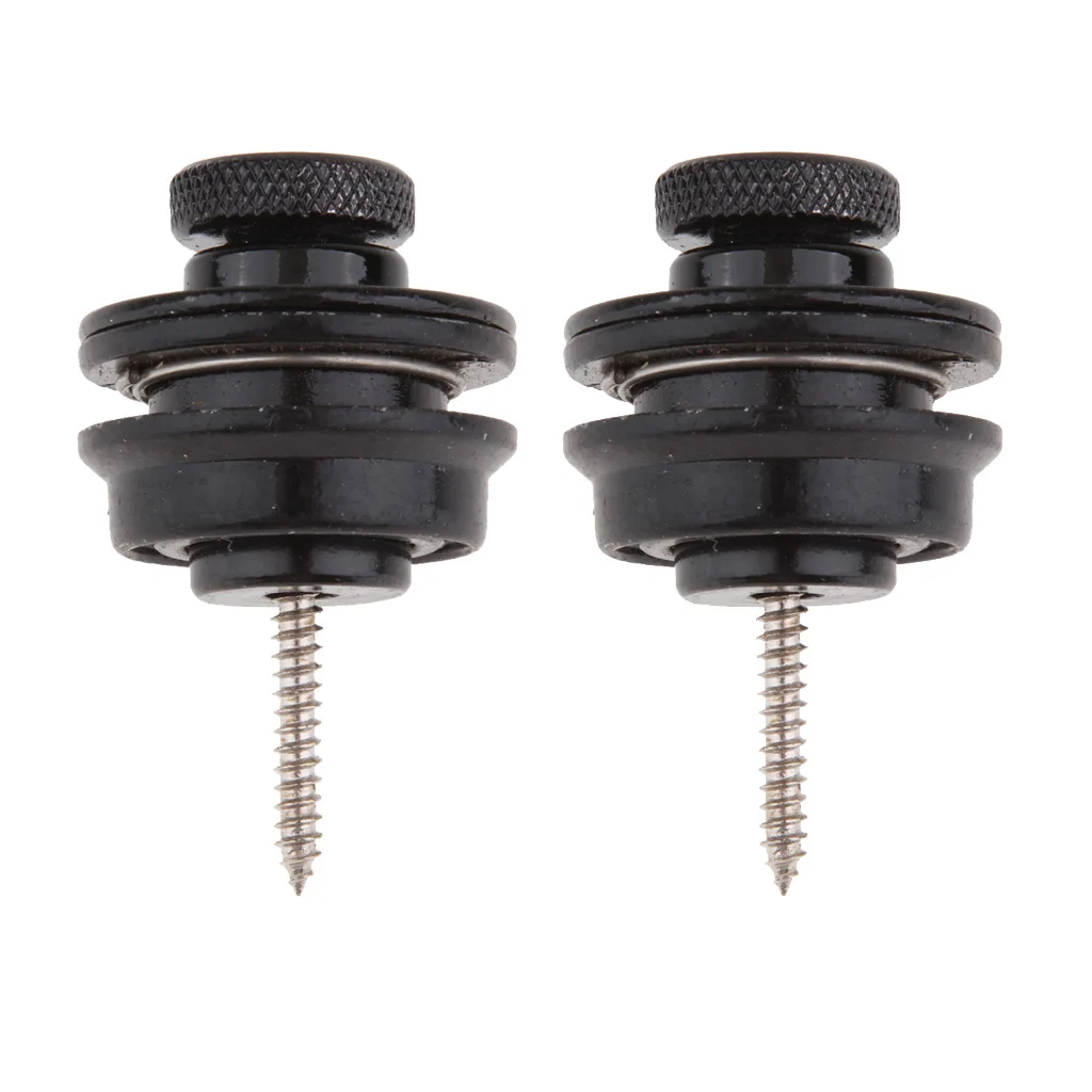 

MagiDeal 2x Strap Locks Safety Round Button For Electric Acoustic Guitar