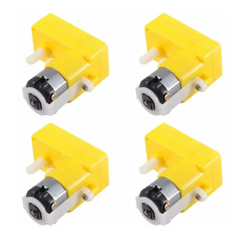 4pcs/lot L Shape DC Electric TT Motor 3V-6V Gear Dual Shaft For Smart Car Robot Arduino DIY Kit | Электронные компоненты и
