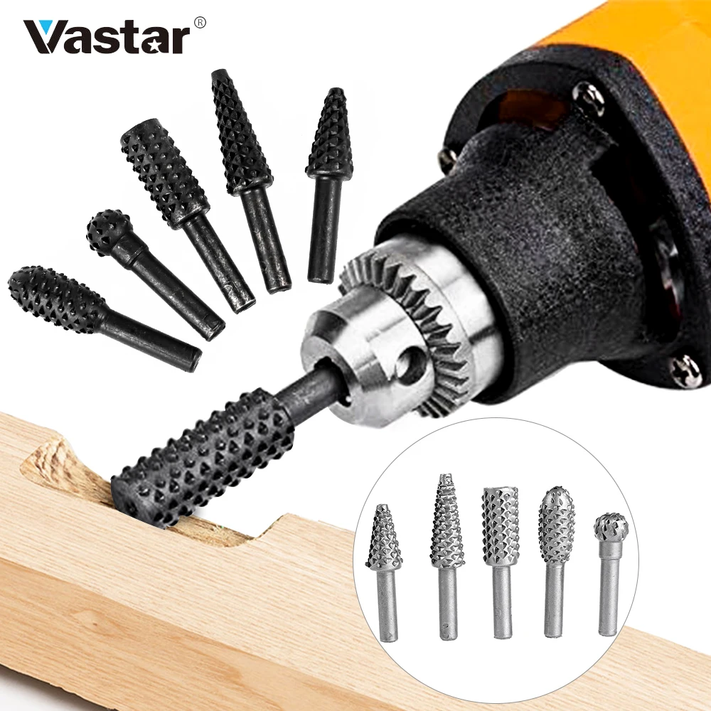 Vastar набор сверл 5 шт. стальные роторные рашпили 1/4 дюйма | Инструменты