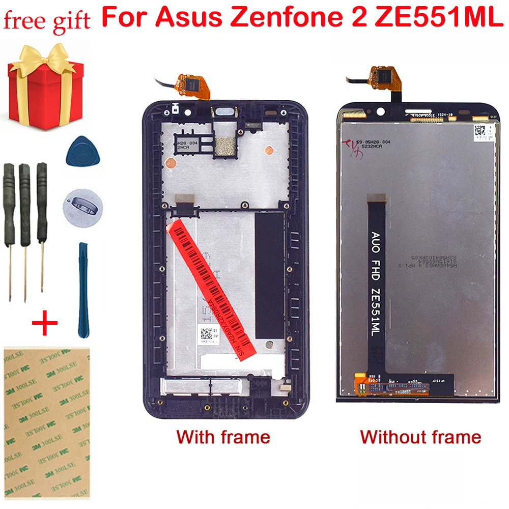 

ZE551ML LCD Display Touch Screen Digitizer Assembly For Asus Zenfone 2 ZE551ML Display Screen Z00AD Display Replacemnt