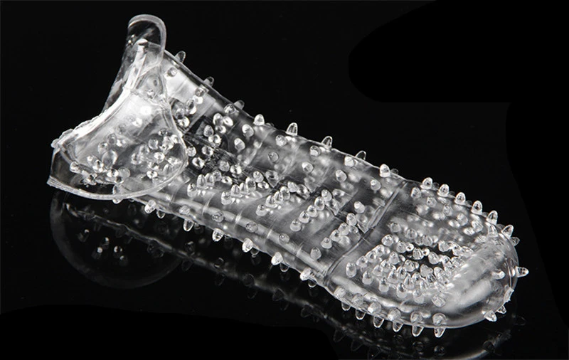 Silicone Reusable Condoms Time Delay Crystal Penis Rings Male Penis Extension Sleeves Cock Rings Adult Sex Toys for Men 5 Types5