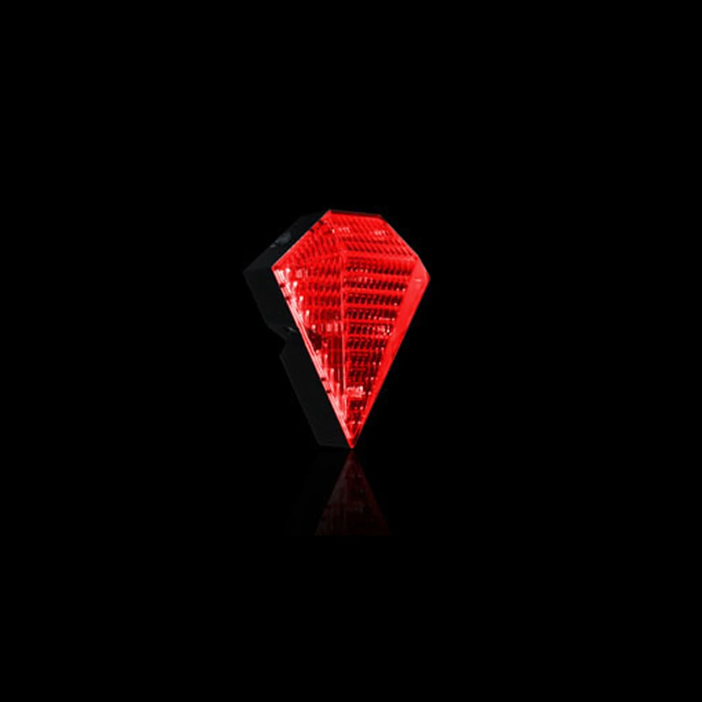Red Практичный Предупреждение ющий светильник, лазерная мигающая лампа ABS, 3 цвета, Аксессуары для велосипеда, светодиодный перезаряжаемый велосипедный задний светильник - Цвет: Red