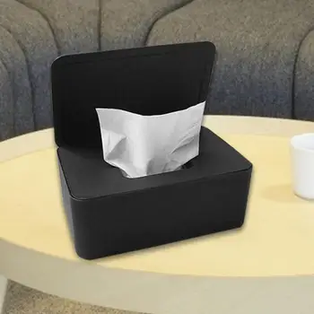 

Dustproof Modern Plastic Wet Wipes Dispenser Tissue Storage Container Solid Napkin Holder Case with Cover for Office