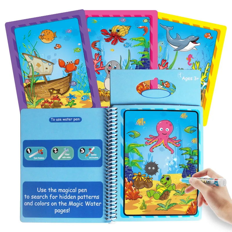

Children Magic Water Magic Album of Painting Cycle Graffiti Book CHILDREN'S Baby Drawing Board Color Painting Book