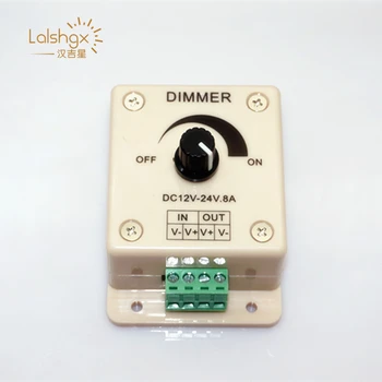 

DC12V-24V 8A 96W led Rotating Dimmer Bright Brightness Adjustable Controller Single Color LED Controller Perfect for controlling