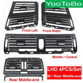 

4PCS LHD Car AC Front Left / Right Central Rear-Middle-end Air Conditioner Vent Grille Panel Cover For BMW E70 E71 E72 2007-2013