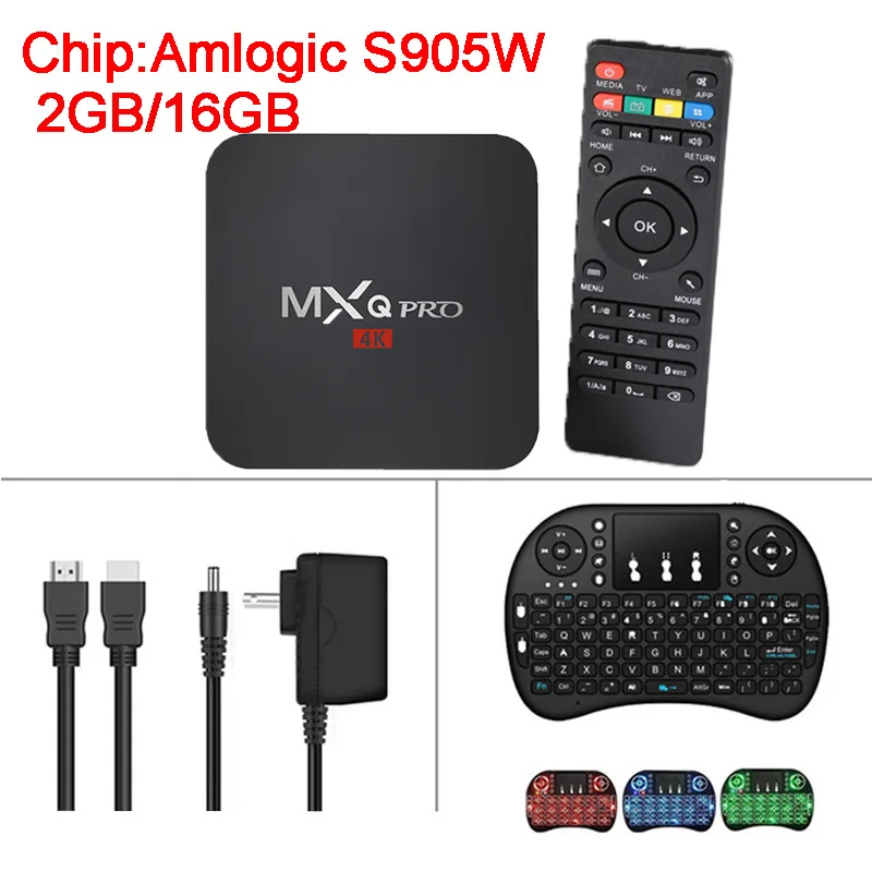 MXQ pro 4k Android tv Box 7,1 RK3229 1G8G Amlogic S905W 2GB16GB HD 3D 2,4G WiFi Brasil Google Play Youtub медиаплеер V88 - Цвет: S905W 2GB16GB I8