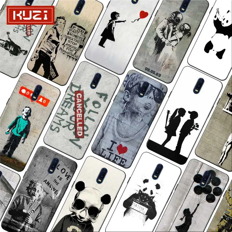 Street Art Graffiti Panda Funny Cute Soft Silicone Phone Case for oneplus one plus 7 pro 7t 6 6t 5t | Мобильные телефоны и