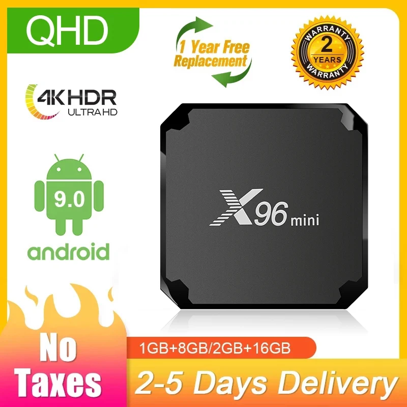 

X96 Mini Android TV BOX 4K Amlogic S905W Quad Core Full HD 1080P 2.4G Wireless 1G8G 2G16G 4K Smart Android 9.0 TV BOX X96 Mini