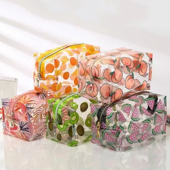 

Cute Fruit Animal Pattern Transparent Plastic Eye Glasses Box Sunglasses Case Coin Purse Makeup Cosmetic Organizer Bag