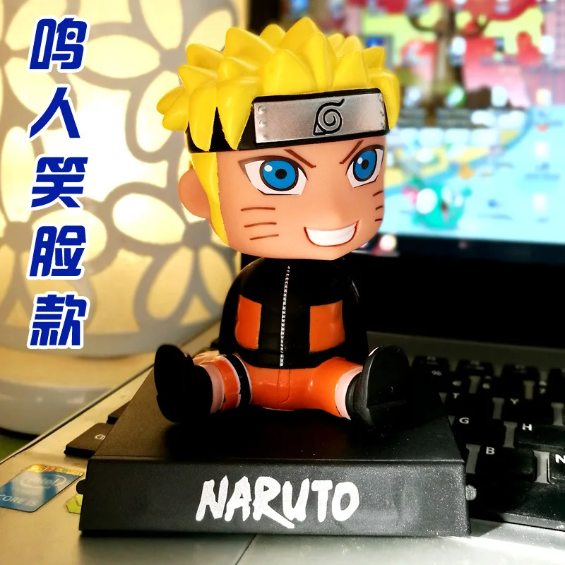 Naruto Uzumaki car decoration with Mobile phone base japanese car accessories car shake head acessorios fun gifts for friends