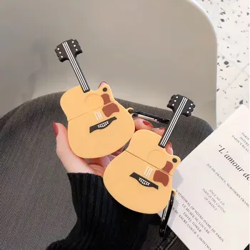 

For AirPod 2 Case 3D Guitar Music Cartoon Soft Silicone Wireless Earphone Cases For Apple Airpods Case Cute Cover Funda