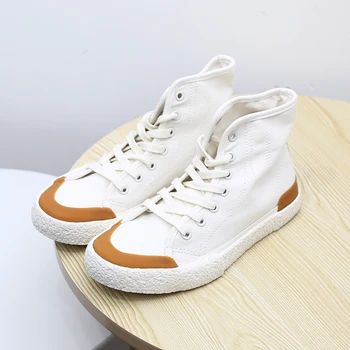 

Luxury Designer Shoes Women Lace Up Thick Bottom Canvas Shoes Alexander High Platform Sneskers High Top Ladies Casual Shoes New