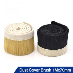 1Mx70mm Brush Vacuum Cleaner Engraving Machine Dust Collector Cover For Woodworking CNC Router