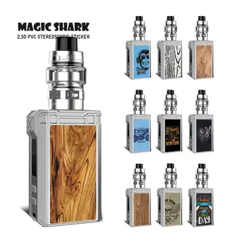 

Magic Shark Skull Wood Print Music is Fun Today is the Best Day Case Skin Film Sticker Cover for Voopoo Alpha Zip Mini