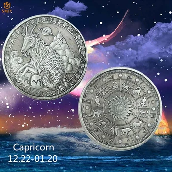 

2019 Astrology Constellation Souvenir Saturn Capricorn Bronze Token Challenge Coin Collection Value