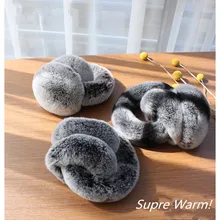 Новые наушники из натурального меха кролика/Рекс, складные зимние плюшевые наушники, теплые наушники для взрослых и детей, зимние наушники, зимние наушники