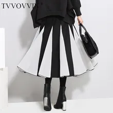 TVVOVVIN, высокая эластичная талия, серый цвет, Раздельный шов, темперамент, шерстяная юбка на половину тела, женская мода, новинка, весна-осень 2019X547