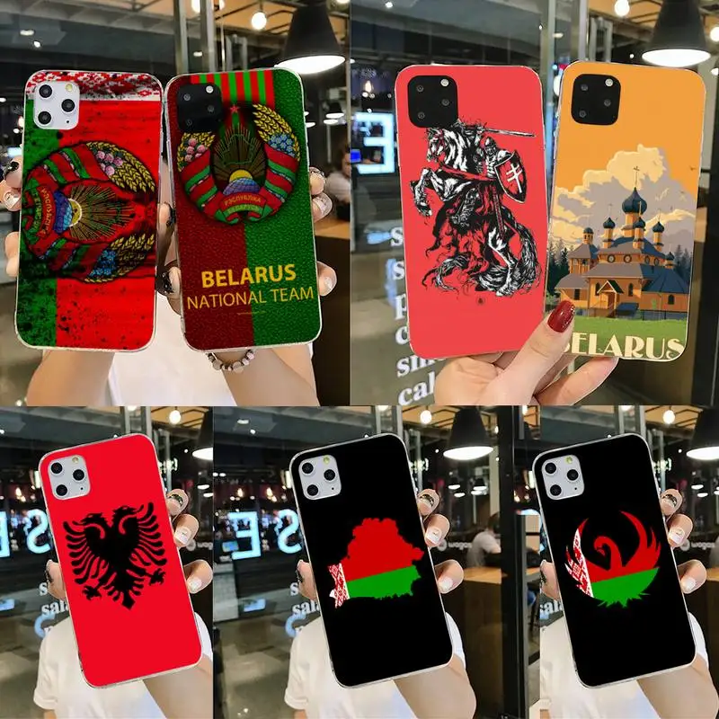 Чехол для телефона CUTEWANAN с флагом Беларуси чехол iPhone 11 pro XS MAX 8 7 6 6S Plus X 5S SE 2020 XR |