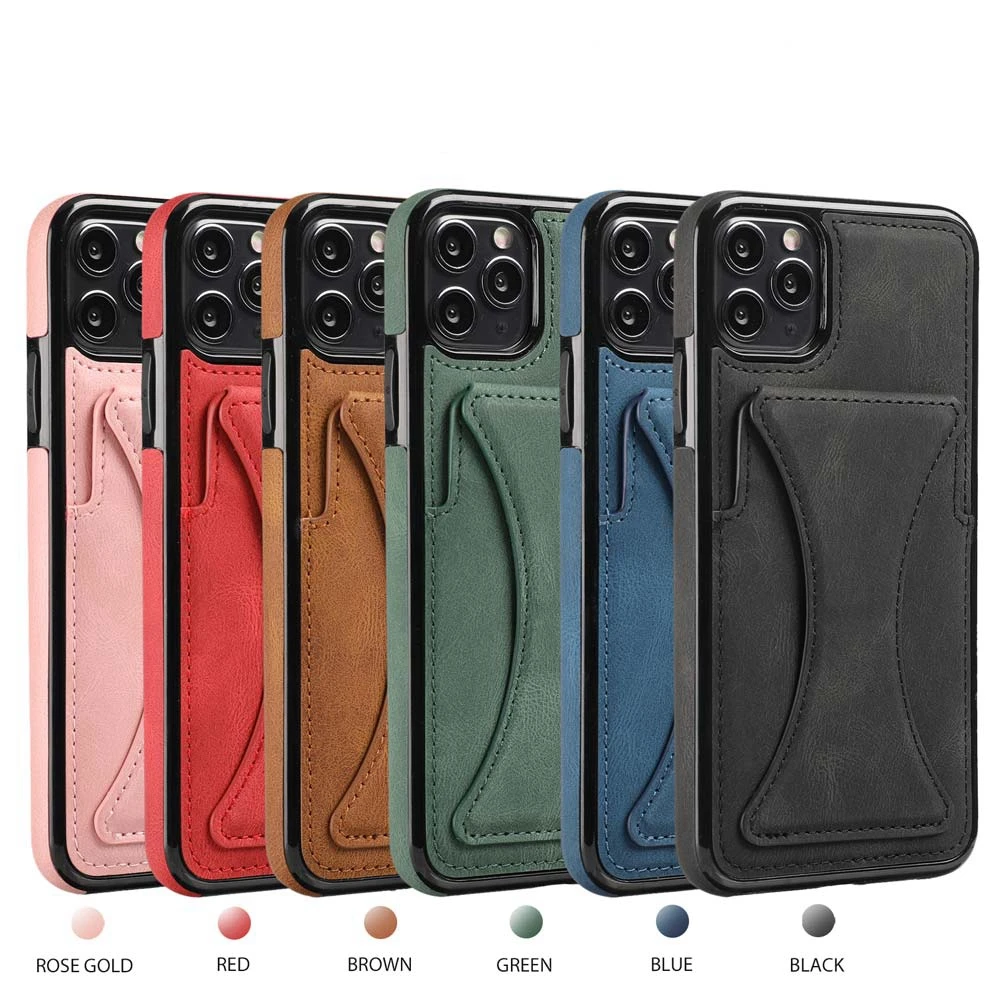 Luxury Wallet Card Slot PU Leather Phone Case for iPhone 11 12 Pro Max 13 Mini SE 2 X Xs Xr 7 8 Plus Magnetic Fold Stand Cover