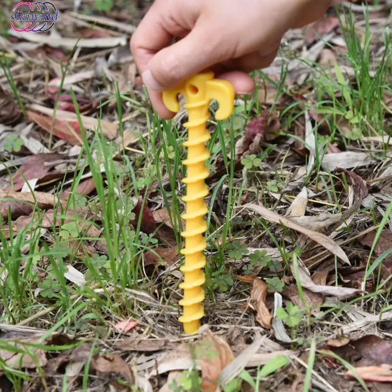 5 pz chiodi per tende campeggio esterno tenda piolo chiodi a terra vite chiodi picchetti pioli di sabbia di plastica pioli viaggio spiaggia tenda picchetti picchetti