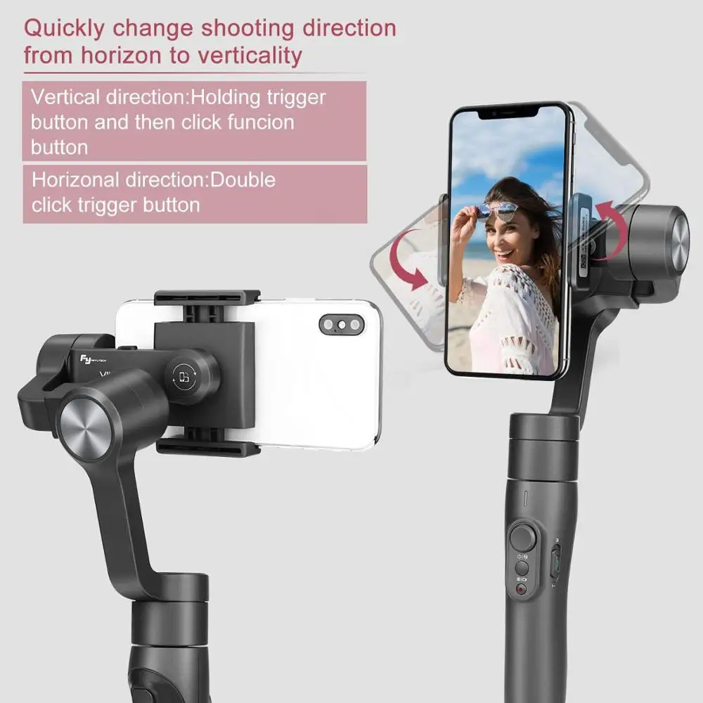 Стабилизатор для смартфона FeiyuTech Vimble 2 Feiyu 3 осевой Ручной раздвижной Штатив iPhone X 8