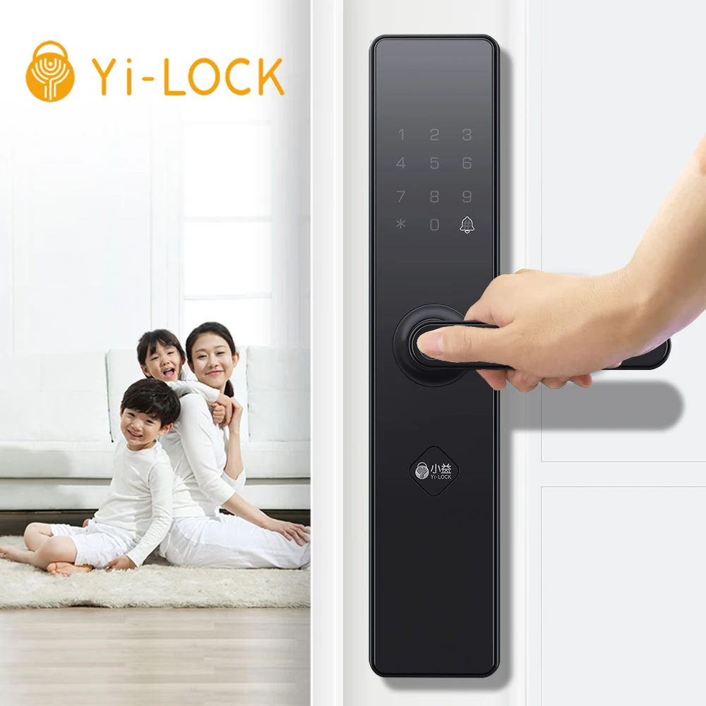 Умный биометрический дверной замок Yi-LOCK E206T, отпечаток пальца, электронный замок, NFC, отпечаток пальца, пароль, Bluetooth, RFID, приложение, Удаленная разблокировка