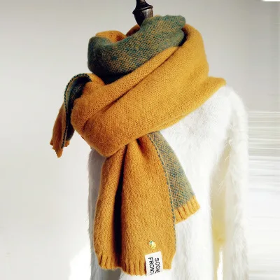 Autumn winter women girls soft elegant wild soft temperament thick fresh comfortable trend warm big tassel shawl D019 - Цвет: 3