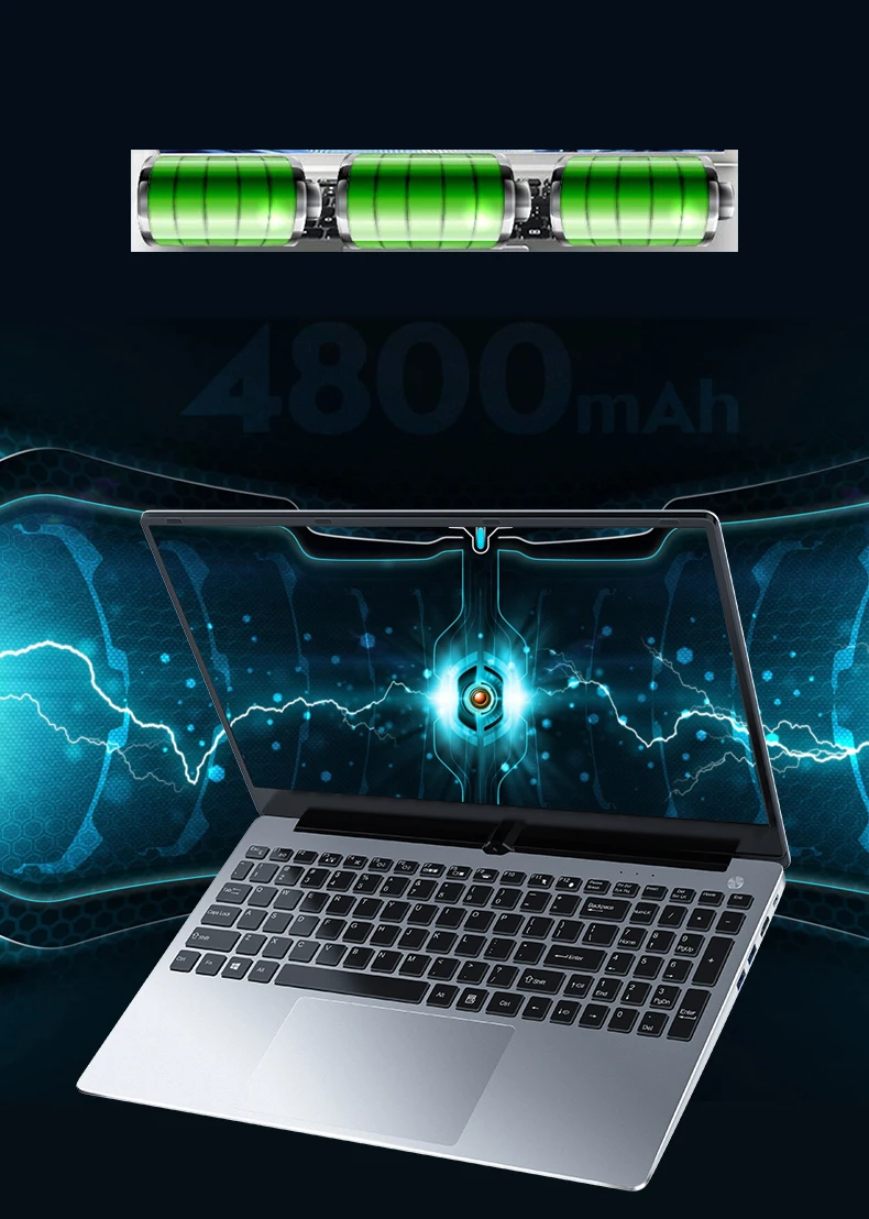 Ноутбук GMOLO 15,6 с металлическим процессором I7, 16 ГБ/8 ГБ ОЗУ, 256 ...