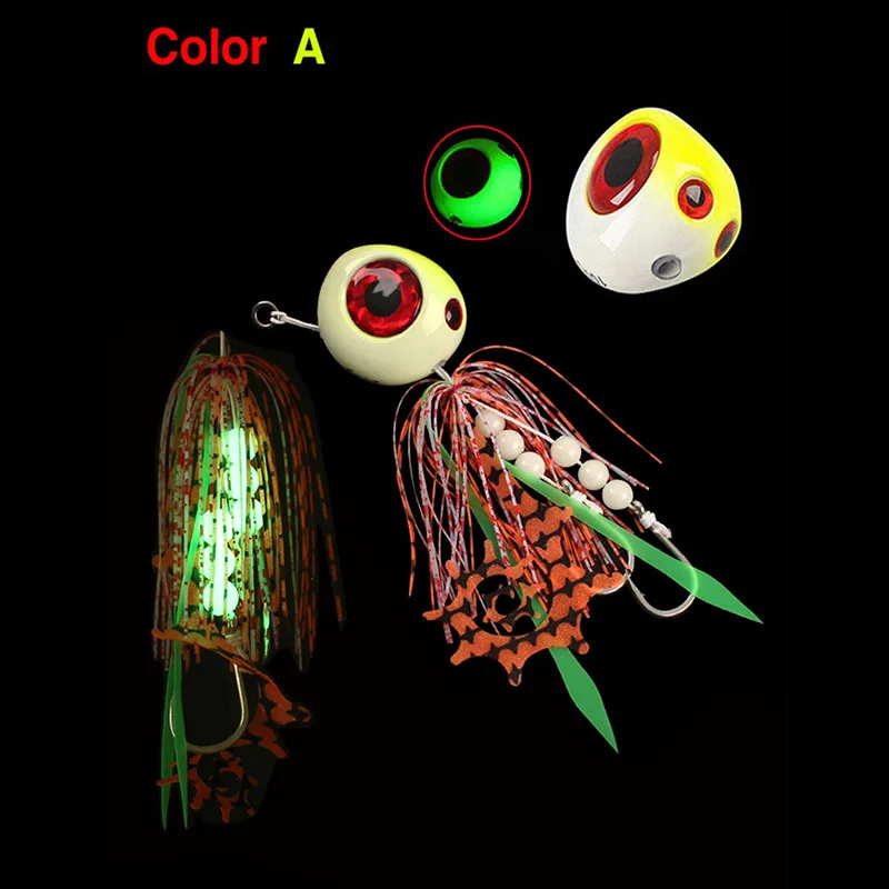 Ley Jig Fishing Lure 60g-300g  Bait Skirt Rubber Fishing Jigs Light Emitting Assist Hook Bait Shrimp Rubber Skirt