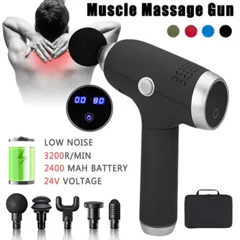 

3200RPM Massage Gun Myofasciale Fysiotherapie Instrument LCD Percussion Massager Muscle Vibrating Relaxing Warp Film Impact