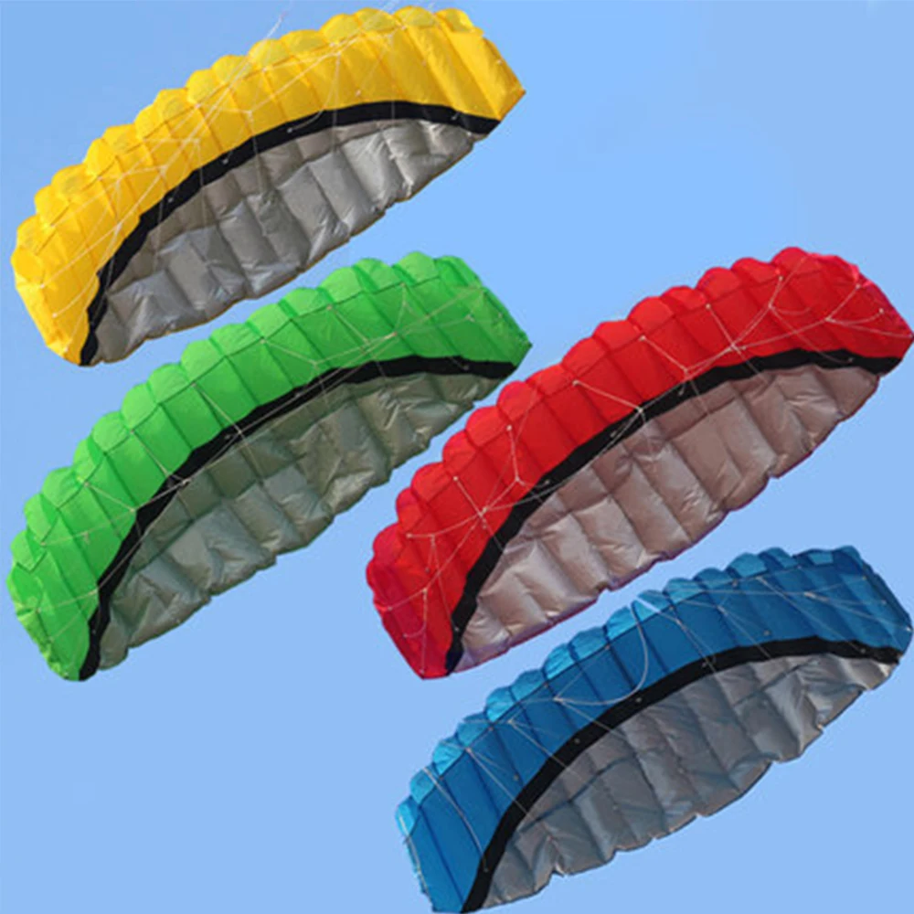 2,5 м двойное парашютирующее крыло воздушный змей Складная оплетка воздушный змей сумка для занятий спортом на открытом воздухе пляж змеи цвет дети летающие игрушечные парашюты