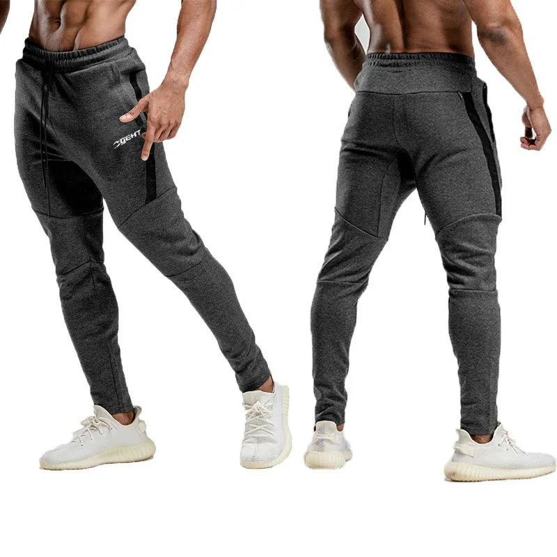 Мужские высококачественные Брендовые мужские штаны, повседневные эластичные штаны для фитнеса, одежда для бодибилдинга, повседневные камуфляжные спортивные штаны, штаны для бега - Цвет: GE Dark grey