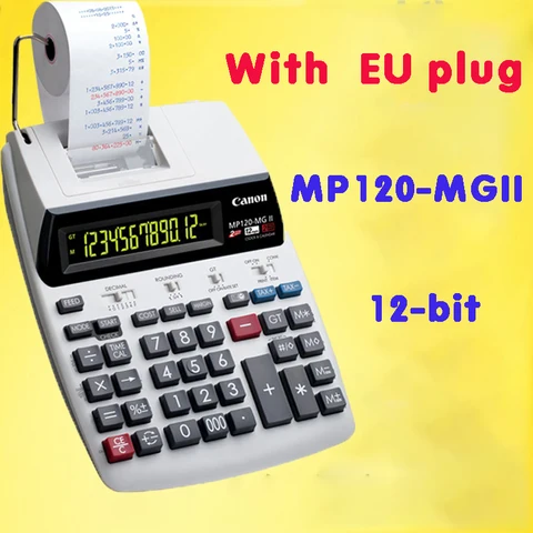 Dígitos com Pequeno Rolo de Teste de Papel Calculadora Grande Desktop Plug-in Dupla Cor Impressão Computador 12 Display Lcd Mp120-mgii