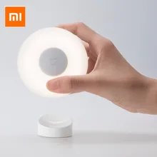 Xiaomi Mijia светодиодный индукционный Ночной светильник 2 лампы Регулируемая яркость инфракрасный умный датчик человеческого тела с магнитной основой