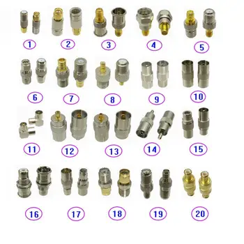 

Adapter Connector IEC PAL DVB-T / F TV / MiniUHF / MCX to SMA / SMB / IEC / MCX / MMCX / RCA TV Male & Female Jack RF Coaxial