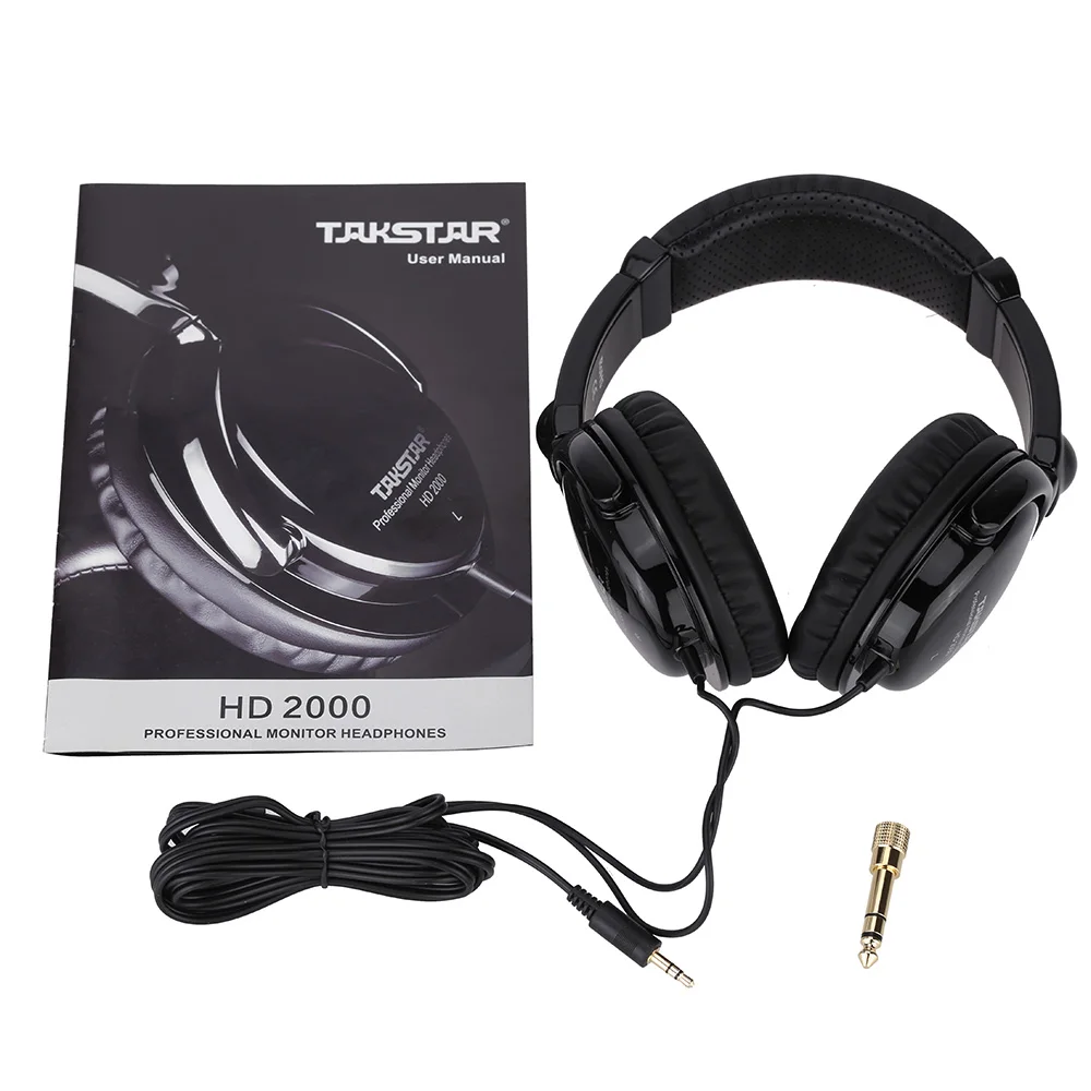 Takstar HD 2000 проводные стерео наушники с динамическим монитором, гарнитура для гитары, компьютера, CD плеера, Walkman, MP3, MP4 наушники