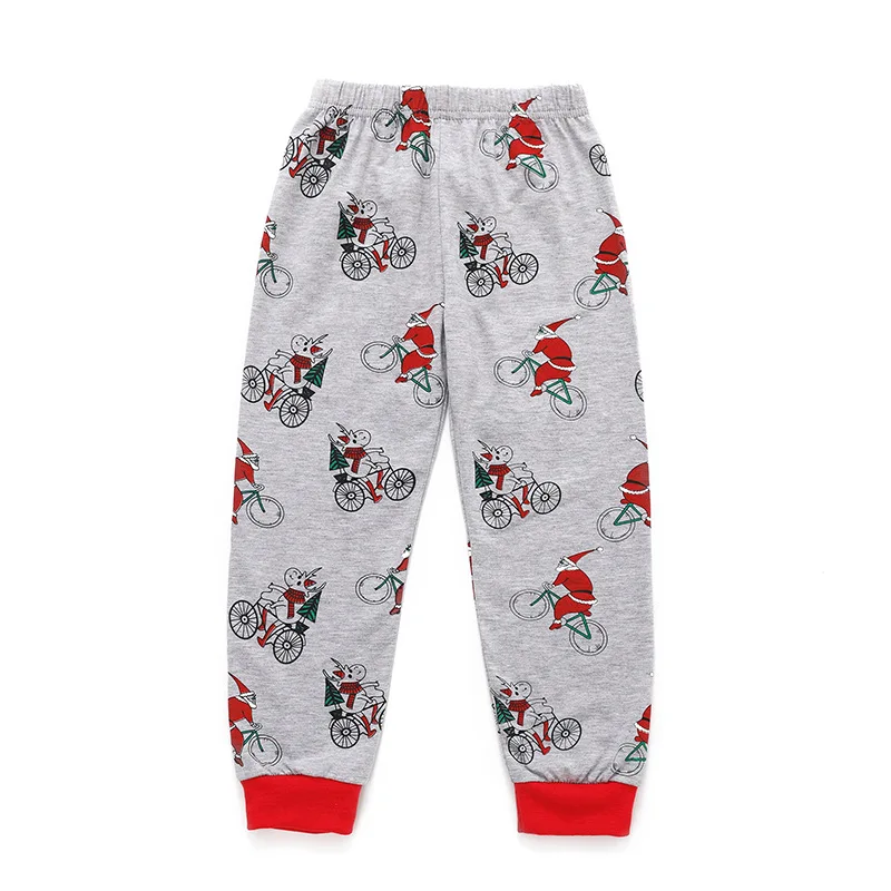 Новая детская Рождественская Пижама осенне-зимняя повседневная одежда с длинными рукавами и принтом Санта-Клауса для мальчиков и девочек