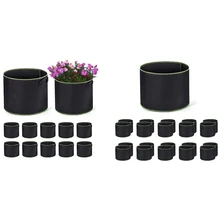 

Grow Bags 20 Pack Heavy Duty Aeration Fabric Pots Thickened Nonwoven Fabric Pots Plant Grow Bags