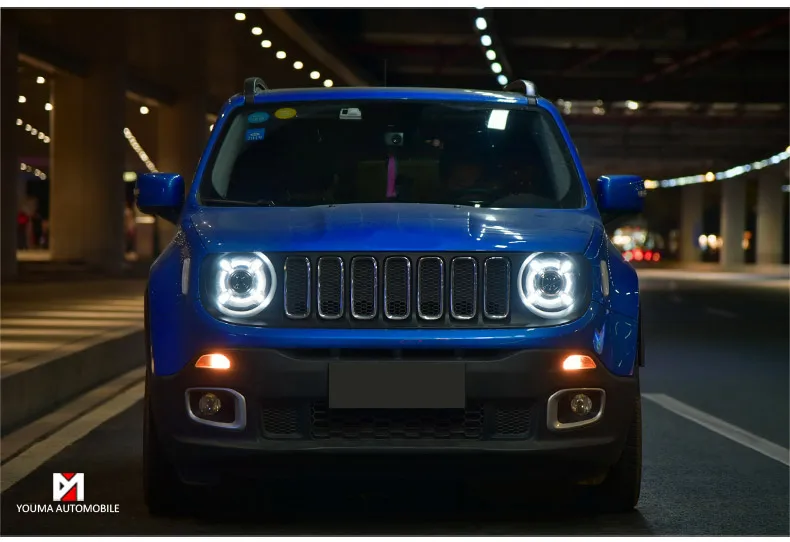 Автомобильный стайлинг фары в сборе для JEEP Renegade фары светодиодный фары H7 ксеноновые линзы с DRL