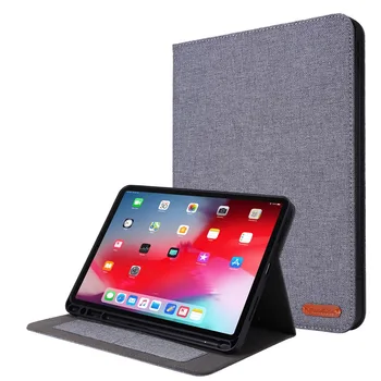 

Cloth pattern book style tablet case For iPad Pro 11 2020 11 inch with Pencil Holder Stand Cover with Card slots